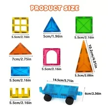 38/68/88 piezas Juguetes de bloques de construcción magnéticos, juguetes STEM para niños para mejorar la habilidad manual y la creatividad, regalo de cumpleaños/fiesta de colores aleatorios - Multicolor - Ver 5