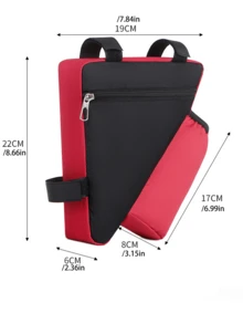 Adjustable Bicycle Triangle Frame Bag With Water Bottle Holder, Waterproof Mountain Bike Storage Pouch, Unisex Cycling Backpack For Road Bike, Travel Outdoor Sports Riding Accessory - Multicolor - View 12