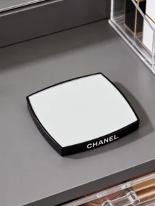 CHANEL 双面放大化妆镜，黑色，便携，设计优雅，小巧精致，旅行友好 - 黑色 - 查看 9