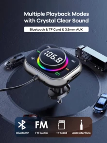 REMAX Mini Bluetooth Receiver With HD Mic; Plug & Play For Car/Home/Office; With FM/AUX/ Function, Multifunctional Wireless Adapter For Car&TV&PC&Speaker&Headsets;Compact & Portable; No Setup Needed; Hands-Free Call;Car Stuff; Practical Car Accessories - C81 - View 7