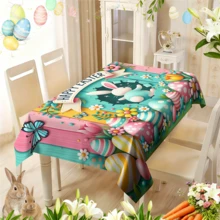 1/20 piezas Mantel con tema de Pascua adornado con huevos de Pascua, conejos, mariposas y patrones florales, con colores brillantes y alegres, adecuado para usar en salas de estar, cocinas, restaurantes y otros entornos, creando un ambiente de comedor cálido y alegre. - Multicolor - Ver 16