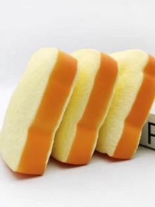 1Pc Bread-Shaped Decompression Toy: Soft Squishy Stress Relief Fidget With Quick Restore, Realistic Food Design For Office Breaks, Study Sessions, Travel Entertainment, Party Favors, Gift For Adults, Teens, Stress Relief Seekers, Fidget Enthusiasts & Novelty Toy Lovers - trái cam - Xem 10