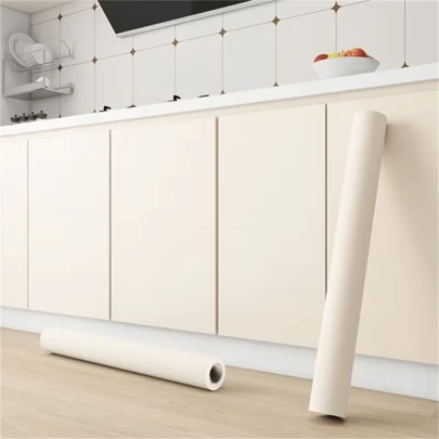 1 Roll Matte Self-Adhesive Vinyl Wallpaper, Waterproof & Oil-Resistant Contact Paper, Self-Adhesive Countertop & Furniture Liner, Suitable For Renovation And Color Changing, Non-Sticky, Removable Matte Texture, Adhesive Wallpaper, Artistic Wall Decor, Home Decor, Wall Decoration, House Decoration