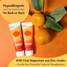 2 Pcs Whole Body Deodorant - Invisible Cream Tube - 72 Hour Odor Control - Aluminum Free, Baking Soda Free, Skin  - 3.0 Ounce (Clean Tangerine) - 膏狀 - 查看 4