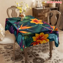 1/20 chiếc khăn trải bàn họa tiết hoa nhiệt đới, chất liệu polyester, dệt, màu sắc tươi sáng, thích hợp cho dã ngoại, cắm trại, đám cưới, sinh nhật, nhà hàng buffet, trang trí nhà cửa mùa xuân. - Nhiều màu - Xem 7