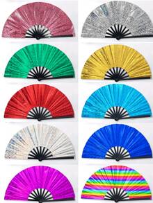 男女通用大型锐舞折叠手扇，女士全息锐舞扇，适用于俱乐部舞会、节日、EDM、音乐节、俱乐部、活动、派对、舞蹈、表演、母亲节礼物、卧室装饰、花园、厨房装饰、夏季、海滩、旅行必备、房间装饰、软萌玩具、毕业季、户外、花园、旅行必备、便携必备、海滩必备、毕业季、毕业典礼、毕业礼物、毕业礼物、毕业礼物、毕业礼物、毕业礼物、祝贺毕业、祝贺毕业、优秀毕业生、毕业典礼、毕业派对、户外必备、旅行便携、徒步旅行必备、露营必备、便携工具、夏季必备、夏季便携 - 彩色 - 查看 6