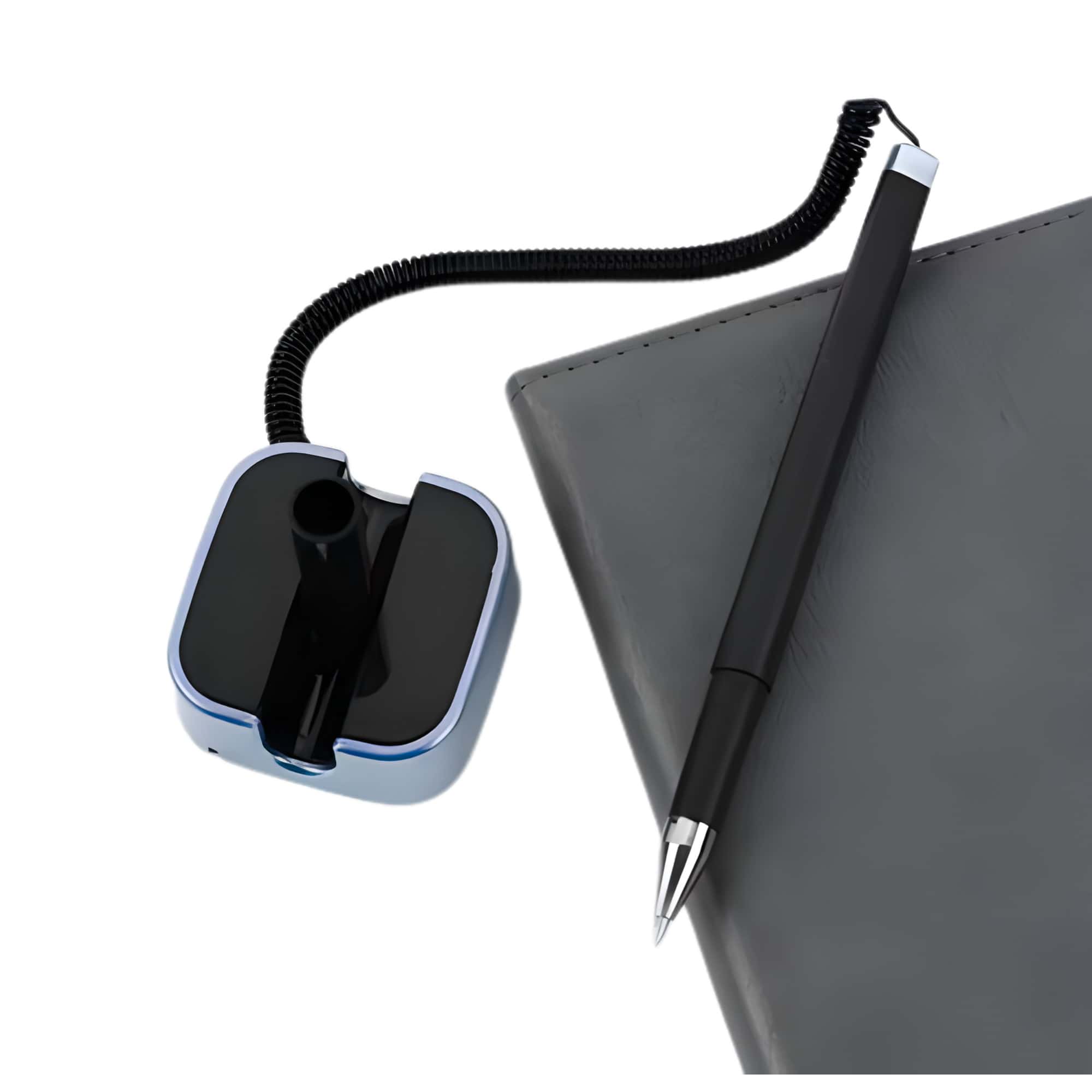 Bolígrafo de Escritorio Premium con Base Fija Antideslizante y Dije Decorativo, Diseño Moderno, Elegante y Ergonómico, Escritura Suave, Fluida y Precisa para Uso Diario, Ideal para Oficina, Hogar, Recepción o Estudio, Disponible en Sofisticado Color Negro y Azul - Azul - Ver 1