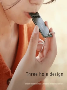 1pc Outdoor High-Frequency Tri Band Emergency Whistle, Safety Whistle, Loud Sound, Suitable For Outdoor Hiking, Camping, Emergency Bags - Ideal Christmas Gift For Men, Women, And Teenagers - Safety Alarm - Army Green - View 5