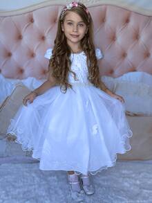 Young Girls Dresses - 白色 - 查看 7
