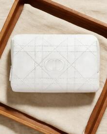 Christian Dior White Luxury Woven Pattern Classic Diamond Silk Clutch Bag - White - View 1