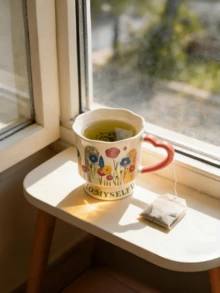 1 Peça Caneca de Café Cerâmica com Padrão Floral, Material Cerâmico com Design Floral, Adequada para Bebidas Quentes e Frias, Pode Conter Café, Leite, Suco, Latte, Cappuccino, Etc. Um Presente para Mulheres, Ideal para o Dia dos Namorados - Multicolorido - Visão 5