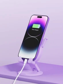 1pc Cute Cartoon Cat Ear Desk Phone Holder, Durable Foldable Ergonomic Desktop Stand, Suitable For Daily Office Use, Multi-Angle Viewing