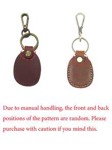 Leather Holder Keychain, Portable Handmade Leather Holder With Key Ring Fully Covered Protective Case, Compatible With AirTags 2021 Brown,PU Leather Small For AirTag Holder With Key Rings Protective Case Cover Accessories Faux Leather Airtag Case Keychain, Portable Handmade Faux Leather Air Tag Holder Bag Purse Charm Accessories - Multicolor - View 11