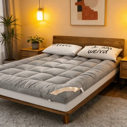 10cm Deep Hotel Quality Mattress Toppers UK: Extra Thick, Elasticized Corners, Soft Fluffy & Anti Slip