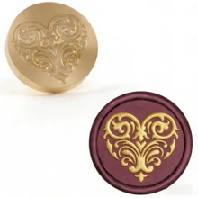 BAOFALI 1个蜡封头/7件套蜡封印章，包含“谢谢”、“生日快乐”、“爱意满满”等英文单词印章 - 英文单词蜡封印章 - 婚礼请柬蜡封 - 礼品包装蜡封