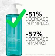 Effaclar Purifying Foaming Gel  - Gel limpiador de piel con ácido nucleico, limpieza de acné y limpieza de la piel, eliminación de acné de cabeza negra y cierre la boca, 400ml, adecuado para los músculos del acné en la espalda, el pecho y la cara - Limpieza profunda - Ver 4