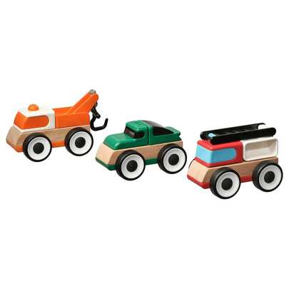 IKEA LILLABO Multi-Colored Toy Car With Interoperable Parts That Support Free Reassembly, Satisfying The Deconstruction And Exploration Desires Of Children Aged 3+ And Stimulating Their Imagination And Creativity. Multi-Colored.