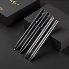 High-End Metal Matte Ballpoint Pen Rotating Business Office Gel Pen/Notebook Gift Pen Matching Pen/For Business Meetings, Note-Taking And Daily Use, Office And Student Supplies/Replaceable Pen Refill