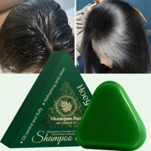 [Refreshing & Oil Control] Usman Grass And Platycladus Orientalis Leaf Shampoo Soap, Cleaning, Removes Loose Dandruff, Control Oil, Nourish, Repairs Split And Damaged Hair, Making Hair Look Darker And Shinier, Voluminous Hair - Fresh - View 2
