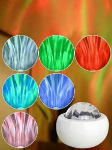 1pc Northern Lights LED Atmosphere Projection Lamp - Adjustable Color Changing Aurora Lighting With Remote Control, Suitable For Bedroom, Living Room And Office Decor, Valentine's Day & Holiday Gift, Desk Lamp, Creative Room Ambiance, Portable Lighting - Multicolor - View 5