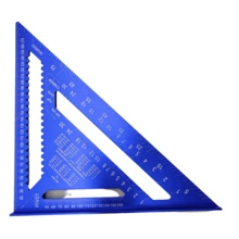 7-Inch Aluminum Alloy Triangle Ruler, Thickened 90 Degree Square, Multi-Functional Triangle Tool For Woodworking And Drawing, Precise Angle Measurement - Blue - View 9