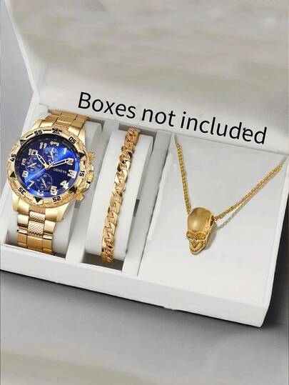 Reloj de cuarzo elegante con correa de acero para hombre, reloj de hombre de estilo empresarial de alta gama