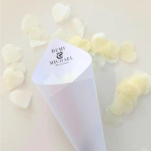 Bộ 30/50/100 chiếc khuôn hình nón rắc hoa giấy tùy chỉnh - Khuôn hình nón có thể chỉnh sửa và in được để rắc gạo, cánh hoa, hoa giấy, trang trí lễ rước dâu tự làm, Ngày Valentine, Đám cưới, Quà tặng đám cưới, Quà tặng phù dâu, Giáng sinh, Lễ Tạ ơn, Năm mới, Trang trí tiệc. - Nhiều màu - Xem 7