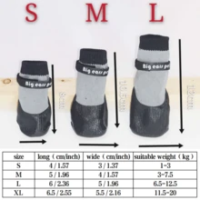 Waterproof Winter Small Breed Dog Shoe Covers Soft-Soled Pet Shoes, Anti-Scratch Anti-Dirt & Non-Slip Design, Fits Teddy/Bichon