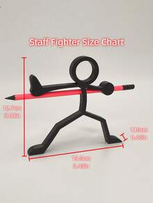 3D Printed Matchstick Figures Pen Holder | Versatile Desk Organizer, Stationery, Desktop Sculpture, Ideal For Students And, Perfect Christmas And New Year Gifts, Made Of Plastic - Black - View 9