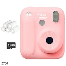 儿童即时打印相机，拍摄即印，益智拼图玩具，便携式旅行相机，带视频和音乐功能的数码自拍相机，3-12岁儿童的完美礼物 - 彩色 - 查看 14