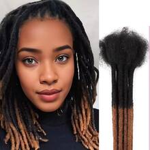 0,6 cm tjocklek 6-24 tum 30/60 strängar dreadlocks äkta hårförlängningar för kvinnor ombre brunt loc-hår kan färgas - S1/30 - Visa 1