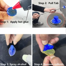 27pcs Paintless Dent Repair Tool Kit With T-Dent Puller, Suction Cup & Slide Hammer - Car Dent Removal System For Auto Body, Motorcycle, Refrigerator - Complete Workshop Set For DIY & Professionals - A - View 10