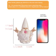 1件白色迷你景观装饰斗篷花园小矮人户外雕像树脂摆件