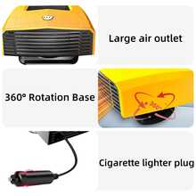 Portable 24/12V Car Heater, 2 In1 Fast Heating And Cooling Fan For Car Windshield Defogger Defroster, Plug-In Cigaerte Lighter Suitable For Vehicles Cars SUV - Red - View 6