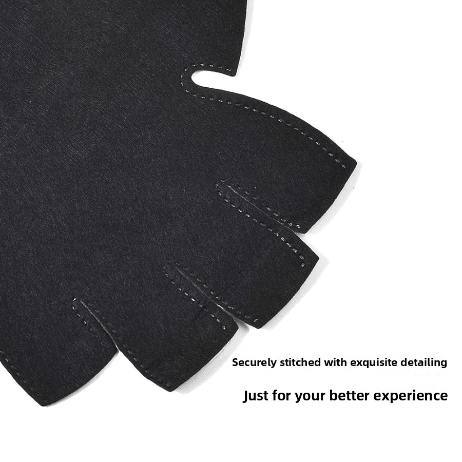 5 pares de guantes desechables de manicura con protección UV, efectivos para prevenir el oscurecimiento y daños por lámpara, diseño sin dedos que no obstaculiza la manicura DIY; se utilizan para terapia fotográfica de manicura para evitar que las manos se oscurezcan - Negro - Añade 2