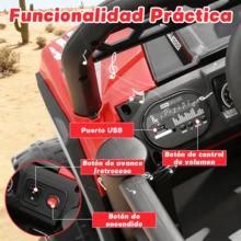 Coche eléctrico teledirigido para niños - Rojo - Rojo - Ver 4