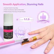 Acrylic Nail Kit, Acrylic Powder With Acrylic Liquid For Gel Nails With UV Lamp For Gel Nails Set, DIY Nail Art Tool Complete Starter Kit Acrylic Nail Kit, Birthday Gifts For Women, Valentines Day Gifts For Girl, Professional Nails Kit Acrylic Set - USB0417 - 查看 3