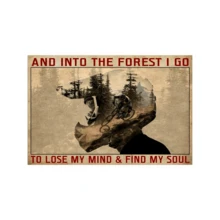 And Into The Forest I Go To Lose My Mind And Find My Soul Vintage Signs, Bicycle Motocross Signs, Bicycle Wall Art, Cycling Art Print - 彩色 - 查看 7