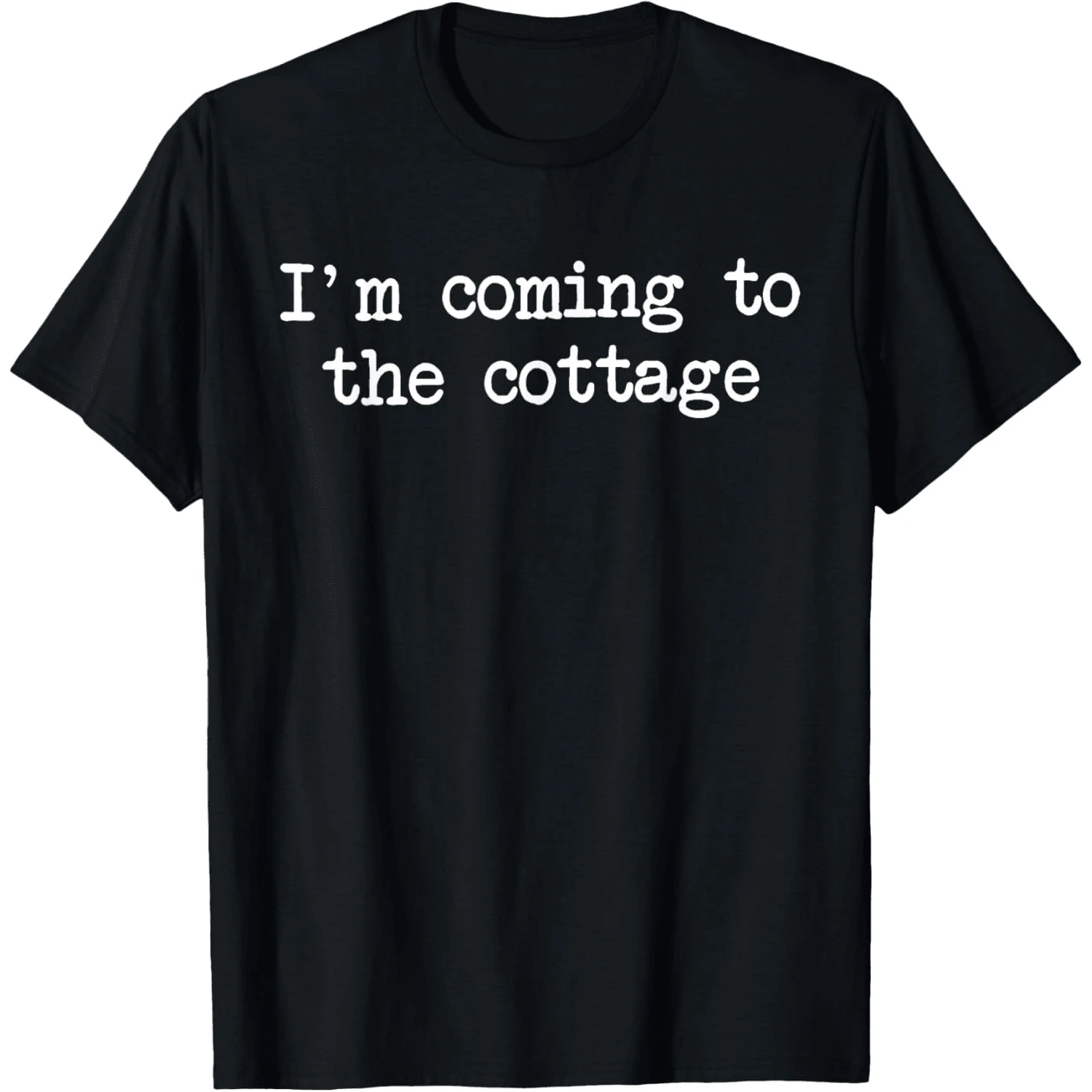 I'm Coming To The Cottage Romance Hockey Couple T-Shirt - 黑色3 - 查看 1