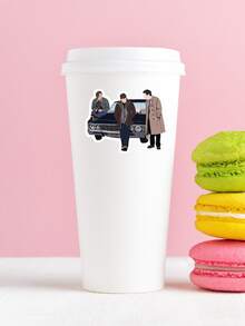 1PC " Cast & Impala Car Sticker, Minimalist Hunter's Journal Aesthetic Decal, Dean Sam Castiel Vinyl Sticker For Laptop & Planner - Multicolor - View 4