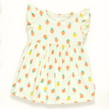 Comfortable And Lightweight Printed Summer Baby Dress - Champagne - View 6