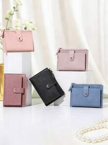 Customized Wallet & Card Holder - Women's Personalized Text Card Holder, Multi-Slot Wallet, Customizable Name; Perfect Gift For Girlfriend; Fashionable Solid Color Design, Unique Personalized Customization; Suitable For Girlfriend, Boyfriend Or Friends; Valentine's Day, Bridesmaid, Wedding, Birthday, Mother's Day And New Year Gifts; Travel Essential. - Multicolor - View 8