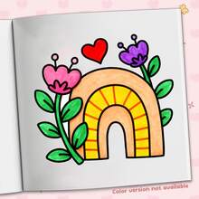 48 Páginas - 230g, Livro de Colorir Sapo de Lótus Quente e Doce, Estilo de Cura Quente, Formato de Sapo de Lótus, Esquema de Cores Verde e Branco, Com Detalhes de Gota de Água, Coloração Reconfortante, Adequado para Papelaria, Suprimentos Escolares, Presente Perfeito para Meninas, Temporada de Casamento, Dia das Mães - Garota Aconchegante - Visão 8