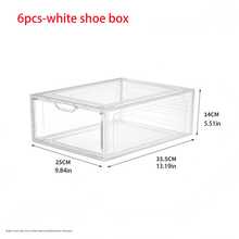 透明带盖鞋盒 - 可堆叠鞋盒，专业级磁吸门鞋架，防尘鞋架，男女运动鞋收纳架，前开式大容量塑料运动鞋收纳架，适用于厨房、浴室、卧室、客厅和办公室，家用收纳盒，开放式收纳的理想之选