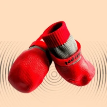 Waterproof Winter Small Breed Dog Shoe Covers Soft-Soled Pet Shoes, Anti-Scratch Anti-Dirt & Non-Slip Design, Fits Teddy/Bichon