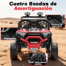 Coche eléctrico teledirigido para niños - Rojo - Rojo - Ver 5