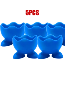 Bộ 5 cốc đựng trứng bằng silicon, thích hợp cho trứng luộc lòng đào/luộc chín - Bao bì nhiều màu sắc, có đế, có thể đặt từng quả trứng riêng lẻ - An toàn với máy rửa chén, dễ dàng vệ sinh - Dụng cụ nhà bếp cho bữa sáng, bữa trưa, bữa ăn nhẹ buổi sáng - Nhiều màu - Xem 8