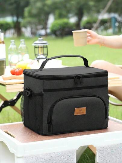 1个保温午餐包，户外露营保温袋，男女通用午餐手提袋，适用于露营、野餐、返校、大学、学习用品、厨房收纳整理