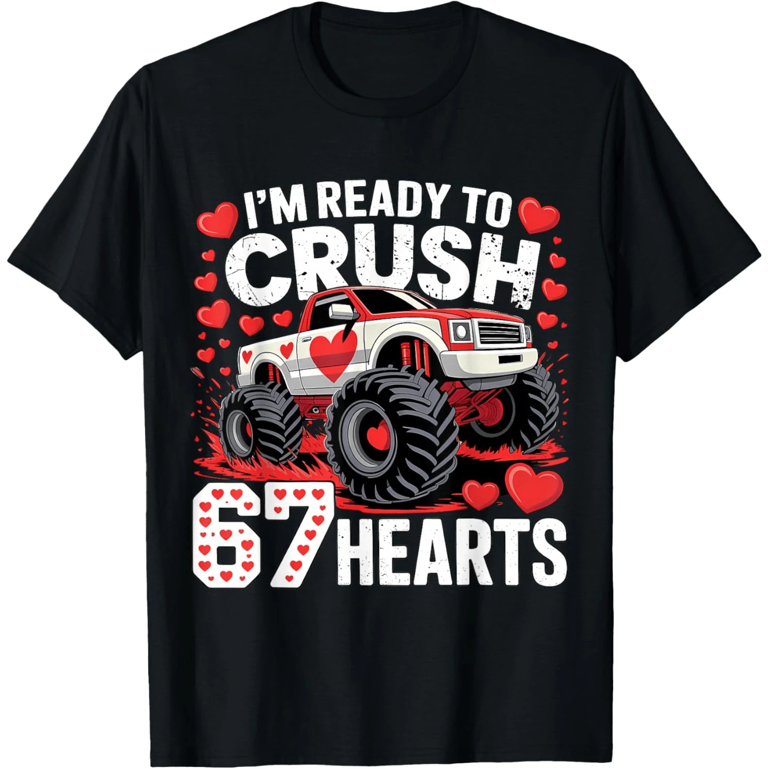 I'm Ready To Crush 67 Hearts Boys Valentines T-Shirt - Đen 5 - Xem 1