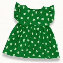 Comfortable And Lightweight Printed Summer Baby Dress - Green - View 4